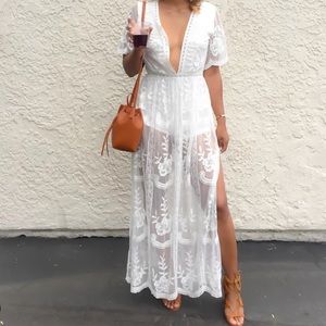 White lace romper